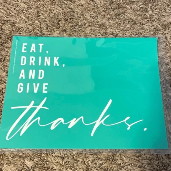 New Chalk Couture Transfer Eat, Drink, and Give Thanks - Picture 1 of 1